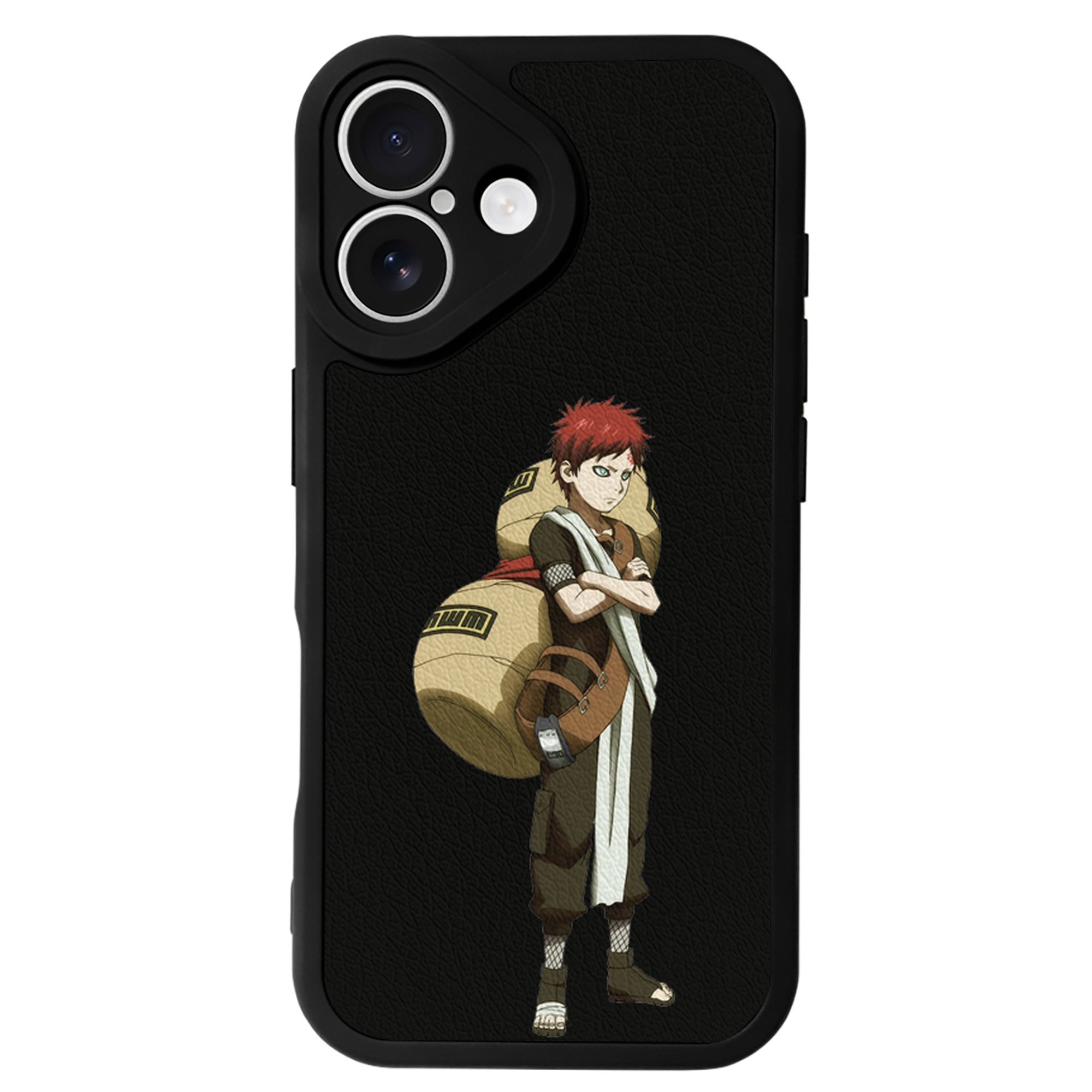 （画像用） NARUTO -ナルト- ガアラ Gaara 【iPhone 16シリーズ対応】シリコンスマホケース（レザー調） 材質：シリコン